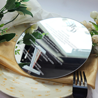 Carte de menu ronde en acrylique personnalisée, marque-place de table en acrylique pour mariage, banquet, fiançailles, événement, décoration de table