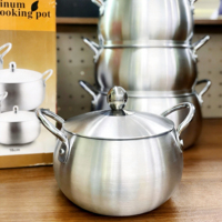 Batterie de cuisine en aluminium épaissi de 10 pièces, grande capacité, avec couvercles, casseroles et faitouts pour la cuisine, pot à soupe QQ