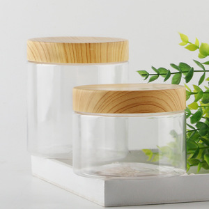 En Stock 30ml 50ml 80ml 100mL 120ml 200ml 250ml PET plástico bambú tapa cara Cuerpo crema tarros loción transparente tarros contenedor - Product Image 5