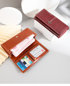 Design personnalisable en gros, adapté aux portefeuilles, avec une fermeture éclair vintage haut de gamme - Product Image 5