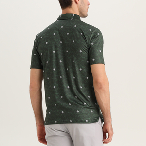Chemises de golf formelles tissées unies respirantes pour hommes, conception OEM, avec impression par transfert thermique, luxe et haute qualité - Product Image 4