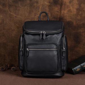Sac à dos rétro pour hommes, poli à la main, en cuir de vache de première qualité, décontracté, à la mode, grande capacité, sac à bandoulière en cuir de vache véritable - Product Image 4