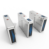 Torniquete Automático de Acero Inoxidable TDZ con Barrera Abatible, RFID, Código QR, Reconocimiento Facial, Anti-Embestida de Traseros y Control de Velocidad para Oficinas y Gimnasios