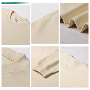 T-shirt à manches longues pour homme 305 GSM, style streetwear, coupe oversize à épaules tombantes, avec impression en relief - Product Image 3