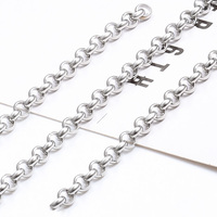 Chaîne à maillons fins en acier inoxydable personnalisée/standard pour la fabrication de bijoux DIY, accessoires et composants pour colliers