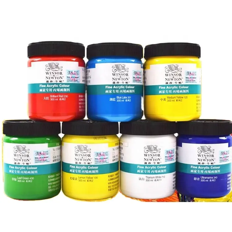 Peintures liquide acryliques, bowbreur et tonneau S4, couleurs fluorescentes, de 60 couleurs de 300ml de qualité artiste, peintures, pigments