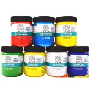 Winsor and Newton Level S4 fluorescent colors from 60 colours of 300ml artist grade acrylic liquid paints pigment