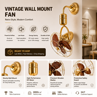 Ventilateur mural oscillant à 3 pales en ABS avec télécommande, moteur BLDC et conception silencieuse