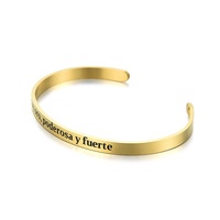 Yiwu Aceon Velle en acier inoxydable creux coeur découpé symbole personnalisé profondément gravé spirituel sororité pierre de naissance manchette bracelet