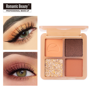 Bán buôn sắc tố Cao Tông trang điểm eyeshadow palette 4 màu Vegan nhãn hiệu riêng PALETTE EYE <span class=keywords><strong>SHADOW</strong></span> Matte - Product Image 5