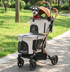 पोर्टेबल फोल्डेबल जलरोधी चार पहिया पालतू गाड़ी - Product Image 1