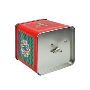 Boîtes de mélodies imprimées sur mesure Rectangle en fer blanc couvercle à charnière pot de mélodie de bonbons cadeau de Noël boîte musicale carrée en étain boîte à musique - Product Image 6