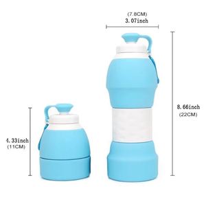 Botella de Agua Plegable de Silicona de 580 ml, Libre de BPA, Reutilizable, para Niños, Bicicleta, Correr, Gimnasio, Deportes al Aire Libre - Product Image 2