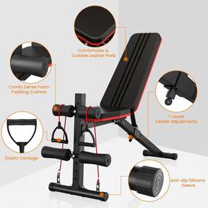 Banco de Pesas Ajustable de Metal para Uso Comercial, Capacidad de 200 kg, Plegable, Inclinable, Multiusos, Equipo de Entrenamiento para Gimnasio en Casa - Product Image 2