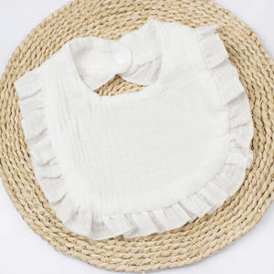 Baberos de algodón suave con volantes florales para bebés, paños para la saliva de recién nacidos y niños pequeños, venta al por mayor, novedad - Product Image 2