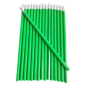 High Quality Green Pencil .Custom Hb Pencil Red Board Wood Green Body Children Pencil With Eraser