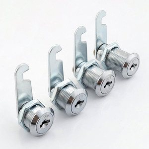 Cilindro per serratura a camma in lega di zinco per cassetta postale, armadietto, cassetto, mobili, 4 chiavi, finitura cromata, 38 mm - Product Image 6