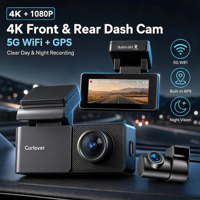 Caméra de tableau de bord double objectif 4K 1080P avant et arrière, détecteur de radar 4K, caméra de voiture 5G WiFi GPS, caméra DVR WiFi pour voitures