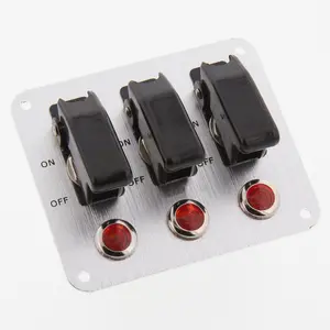 Aluminum Alloy Digital Switch Panel Racing Plated Rocker Switch 12V