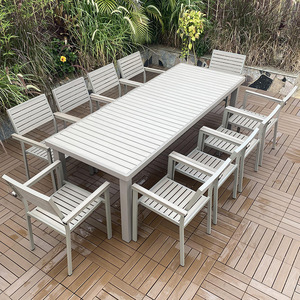 Simple Villa Outdoor Garden Leisure Balcony Cafe Homestay <strong>Tables</strong> Chairs Plastic Wood Courtyard Furniture Lightweight Hotel - Product Image 2