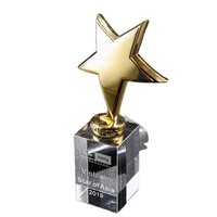 Trofeo de Metal Mini Personalizado de Venta Directa con Grabado Creativo en Cristal para Empleados Destacados, Eventos Deportivos y Conmemoraciones