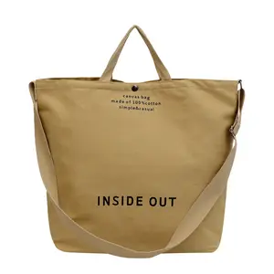 Custom LOGO Eco friendly Products Shopping Bag Fashion Machine Washable Street Trend Canvas Handbag for Women
