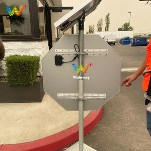 علامات مثمنة مشرقة من الألومنيوم للسلامة على الطرق إشارات تحذير لموقف السيارات وامض LED إشارات وقوف السيارات الشمسية - Product Image 4