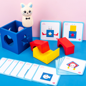 Fabricant vente directe <span class=keywords><strong>Chaton</strong></span> Aventures préscolaire puzzle en bois jouet En Gros coloré CHAT <span class=keywords><strong>animal</strong></span> blocs de construction jouet - Product Image 3