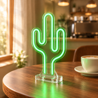 Mini néon LED USB à piles, texte et logo personnalisés, étanche IP67 pour comptoir de stand, décoration de boutique, production rapide