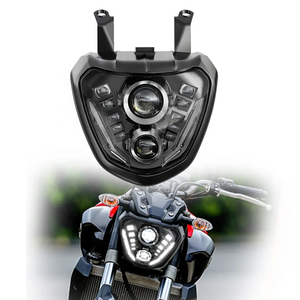 Phare LED E-mark pour moto <span class=keywords><strong>Yamaha</strong></span> <span class=keywords><strong>MT</strong></span>-<span class=keywords><strong>07</strong></span> FZ-<span class=keywords><strong>07</strong></span> 2014 2015 <span class=keywords><strong>2016</strong></span> 2017 avec feux de position et feux de croisement/route - Product Image 1