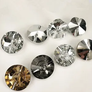 Customized color 2-holes acrylic crystal sewing button for garment