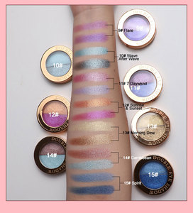2 en 1 rosa dorada sola sartén sombra de ojos Etiqueta Privada lujo vegano nude maquillaje paleta de sombras de ojos logotipo personalizado - Product Image 5
