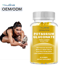 OEM Etiqueta Privada alimentos naturales suplementos gluconato de potasio alta absorción sin azúcar gluconato de potasio 1000 <span class=keywords><strong>mg</strong></span> gomitas - Product Image 1