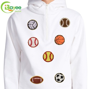 Parches de chenilla modernos de 5.5CM y 6.5CM para gorras y bolsos, termoadhesivos, con diseños de pelota de softbol, corazón, béisbol, tenis, fútbol y baloncesto - Product Image 3