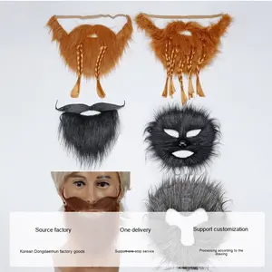 ปาร์ตี้บ้านขนมปังขิง ฮาโลวีน ขนนกปลอมแบบเหมือนจริง พร้อมกาวติดเครา หนวดใหญ่ <span class=keywords><strong>คิ้ว</strong></span>ปลอม สินค้าขายดี ของตกแต่งสำหรับผู้ใหญ่ - Product Image 2