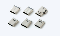 Conector Hembra USB Tipo C de 6 Pines JLC, Carcasa de Cobre de 16 Pines, IP00, Aplicación PCB, Conector de Carga