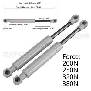 2 unidades de barras de gas de 195 mm y 8 mm, 200-380N, amortiguadores de elevación para capó de coche, cama de RV, ventana, autobús y caravanas - Product Image 1