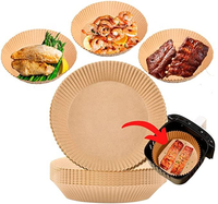 Papier sulfurisé carré jetable, imperméable, écologique et résistant au four pour friteuse à air, idéal pour la cuisson de gâteaux