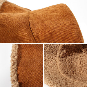 Bán Buôn 6 Màu Sắc Trống Vải To Sợi Đảo Ngược Xô Cap Hat Mùa Đông Ấm Áp Hat Cừu Len Lông Ngư Dân Hat - Product Image 4