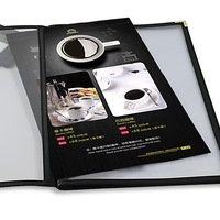 Porte-menus en cuir de luxe A4 pour sublimation, couvertures de menu de restaurant haut de gamme en cuir