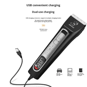 पालतू बाल क्लिपर ट्रिमर यूएसबी रिचार्जेबल कुत्ते बिल्लियों इलेक्ट्रिक क्लिपर त्वरित ट्रिमिंग हल्के बालों को हटाने पालतू जानवर की दुकान की सफाई - Product Image 4