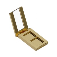 Mini poudre de maquillage en plastique Rectangle aimant fard à paupières paquet carré cosmétique Compact conteneur boîte avec fenêtre