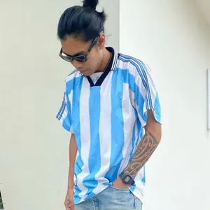 Camisa clássica nacional Messii de futebol retrô de qualidade tailandesa personalizada Argentina