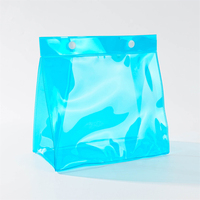 Sac de maillot de bain en PVC coloré, sac d'emballage transparent en vinyle coloré pour bikini, pochette cadeau promotionnelle