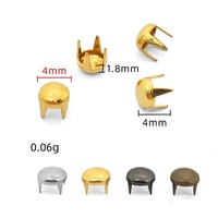 Rivets à griffes en laiton Qiannuo à 4 griffes, accessoires décoratifs en forme de dôme pour vêtements, sacs, chaussures, artisanat DIY, vente en gros, durables et de haute qualité