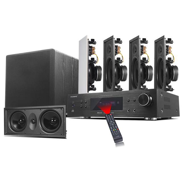 5.1 in-wall Home Theater System HD Digital Amplifier Surround Sound Wall-mounted Invisible home theatre system