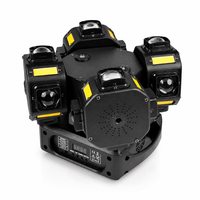 Projecteur LED 200W à 4 têtes mobiles, faisceau rayé et flash, idéal pour DJ, discothèque, soirée, éclairage de scène - Vente chaude