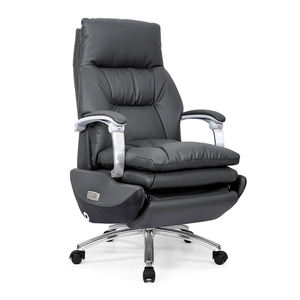 CEO ngồi có thể ngả ghế da footrest điện da thật Ghế văn phòng với được xây dựng trong chức năng massage - Product Image 4