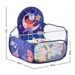 Grande <span class=keywords><strong>piscine</strong></span> à balles pop-up pour enfants, tente de jeu et parc d'éveil pour bébés avec panier de basket - Product Image 5