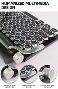 83-toets Retro Punk Mechanische Toetsenbord Pc Tablet Draadloze Blue Tooth Modi Cap Multi-Keys Laptop Gaming Arabic Uk - Product Image 4